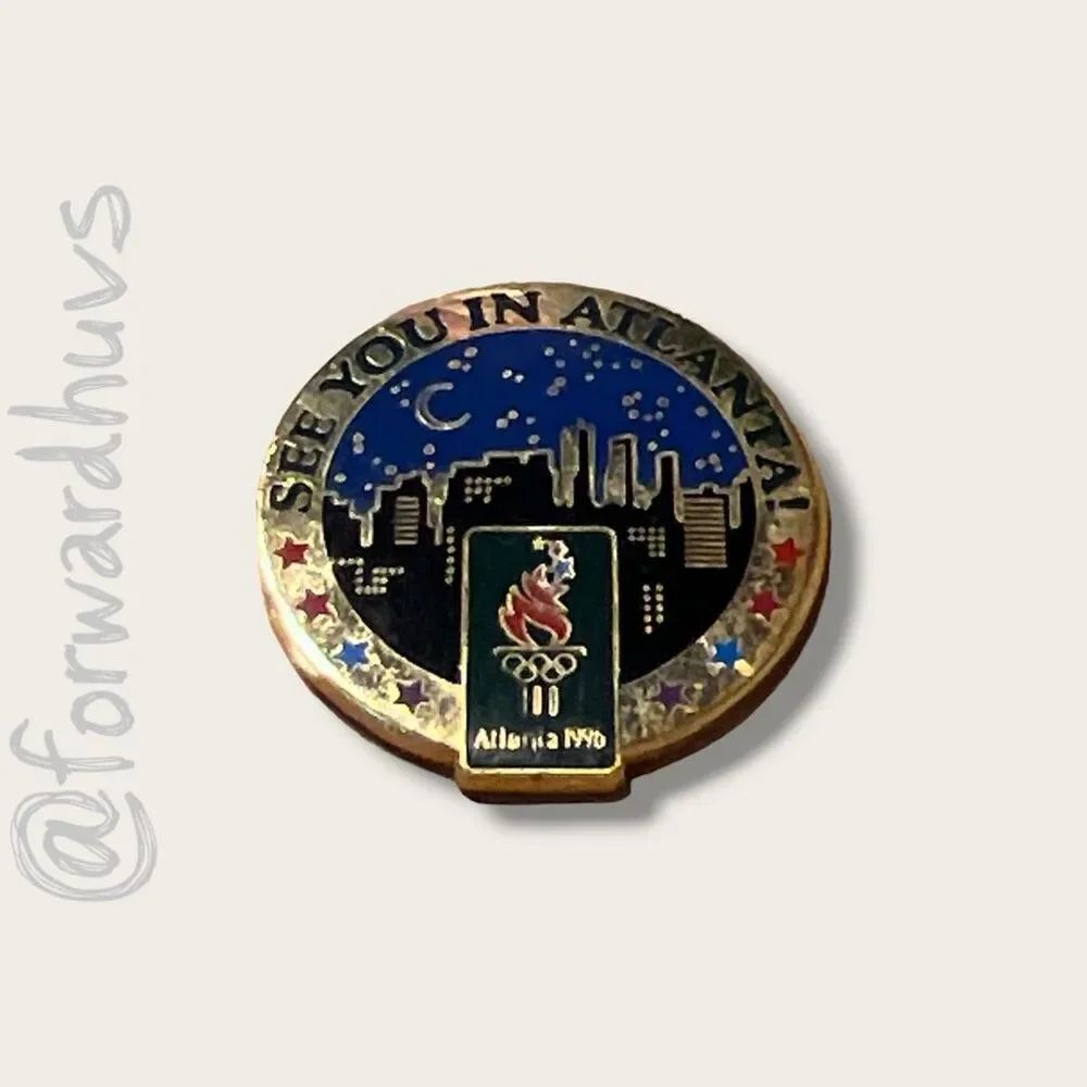 1996 Atlanta Olympic Games See You In Atlanta Enamel Lapel Pin